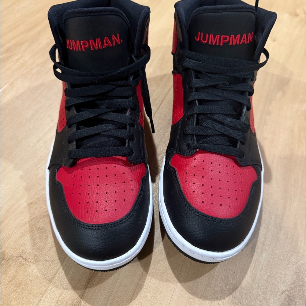 Nike Jordan Access Jumpman Black and Gym Red Sneakers